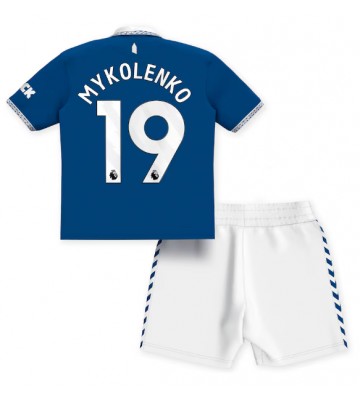 Everton Vitaliy Mykolenko #19 Hjemmebanesæt Børn 2023-24 Kort ærmer (+ korte bukser)